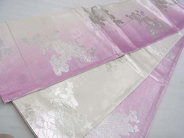 平和屋着物◎佐賀錦 全通柄袋帯 舞花文 銀糸 やまとオリジナル 逸品 BAAI6409th