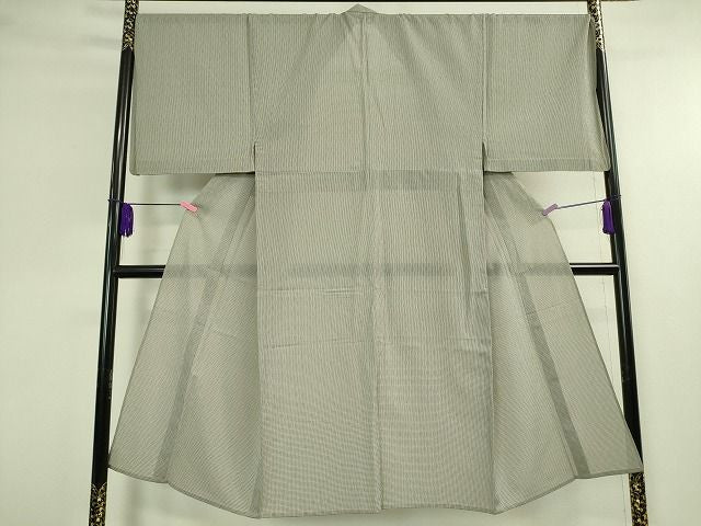 平和屋本店■極上 男性 夏物 明石縮 根啓織物謹製 証紙付き 逸品 DZAA1761kh5