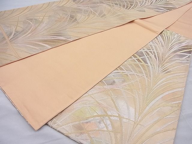 平和屋着物◎六通柄袋帯 唐織 芝草文 金銀糸 逸品 BAAI3815ea