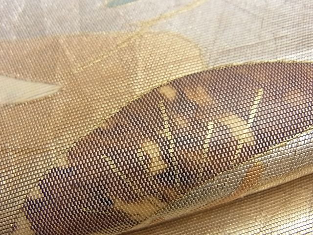 平和屋着物■太鼓柄袋帯 螺鈿箔 浜松 金銀彩 逸品 BAAI0798ds