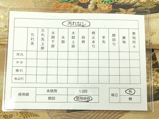 平和屋着物◎佐賀錦 六通柄袋帯 色紙重ね花文 金糸 逸品 DAAH9513tw