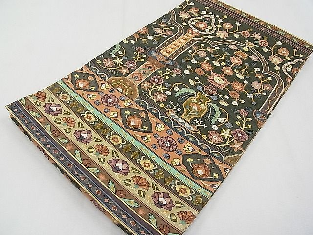 平和屋本店■最高級 明綴れ 袋帯 草花文 金糸 逸品 CYAA0557s4