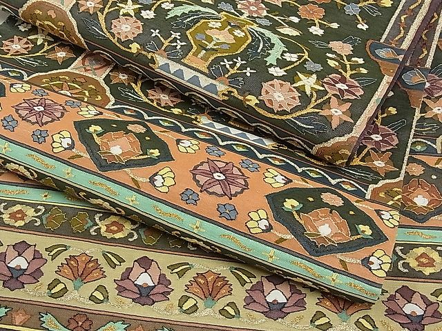 平和屋本店■最高級 明綴れ 袋帯 草花文 金糸 逸品 CYAA0557s4