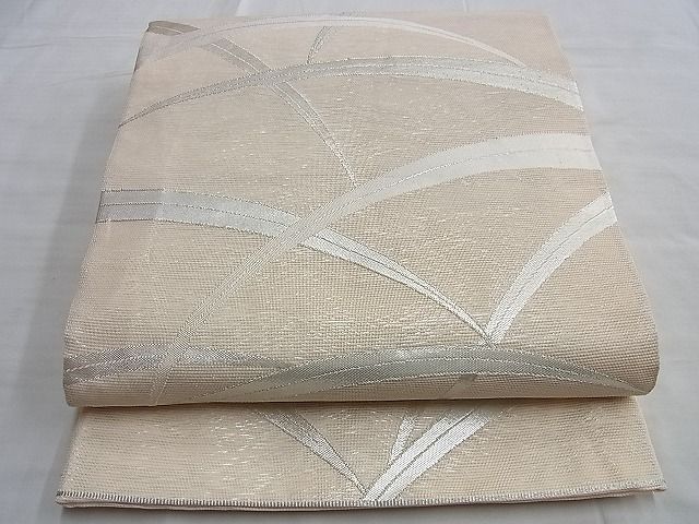 平和屋着物■夏物 六通柄袋帯 芝草 銀糸 逸品 BAAI3776du