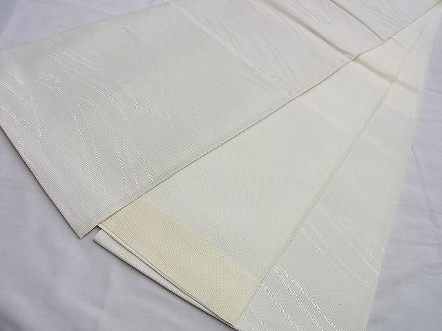 平和屋着物■夏物 六通柄袋帯 立波文様 銀糸 逸品 BAAI3785du
