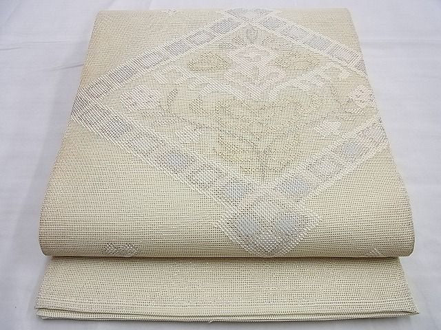 平和屋着物■夏物 太鼓柄袋帯 菱天井花文 金糸 逸品 BAAI9504du