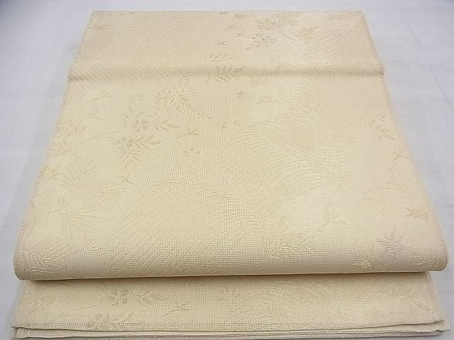 平和屋着物■夏物 六通柄袋帯 流水吹き寄せ文 金銀糸 逸品 BAAI7921ea