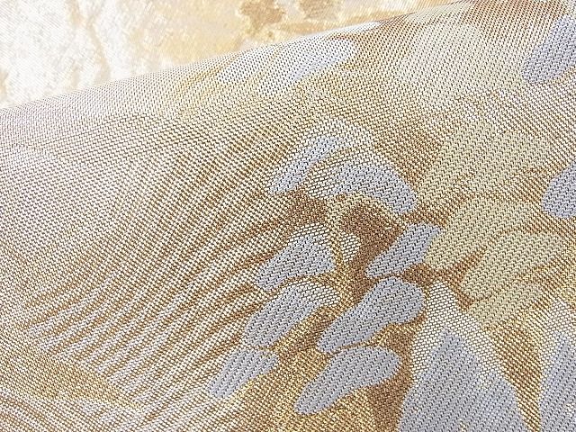 平和屋着物◎佐賀錦 六通柄袋帯 飛鶴樹林文 金糸 逸品 BAAI2064ns
