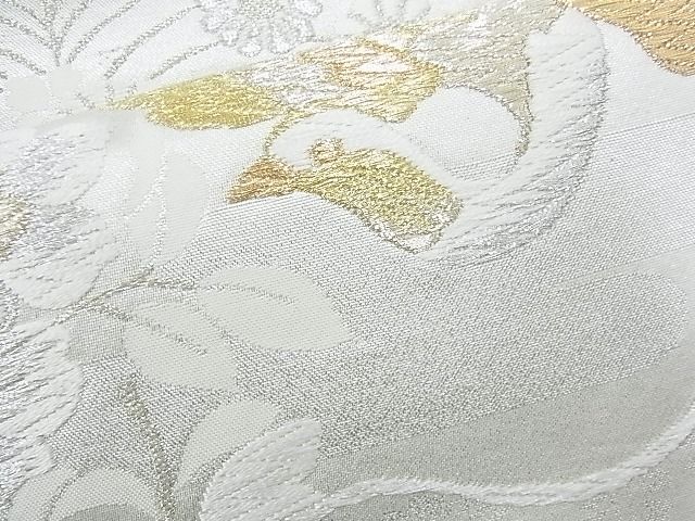平和屋着物◎六通柄袋帯 唐織 鳳凰流水花文 金銀糸 逸品 BAAI6576ns
