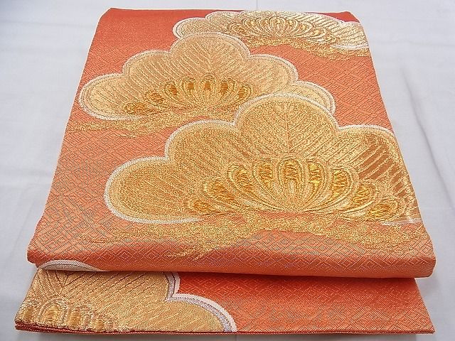 平和屋着物◎佐賀錦 六通柄袋帯 笠松 金糸 逸品 BAAI0421if