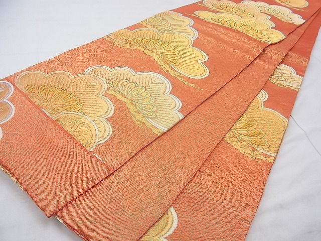 平和屋着物◎佐賀錦 六通柄袋帯 笠松 金糸 逸品 BAAI0421if
