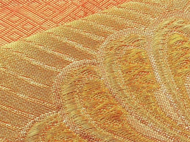 平和屋着物◎佐賀錦 六通柄袋帯 笠松 金糸 逸品 BAAI0421if