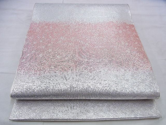 平和屋着物◎佐賀錦 六通柄袋帯 彩段霞文 金銀糸 逸品 BAAI0445if