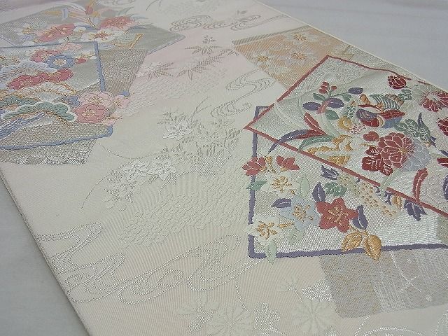 平和屋着物◎六通柄袋帯 唐末織 色紙重ね桃山紋 金銀糸 逸品 BAAI5470if