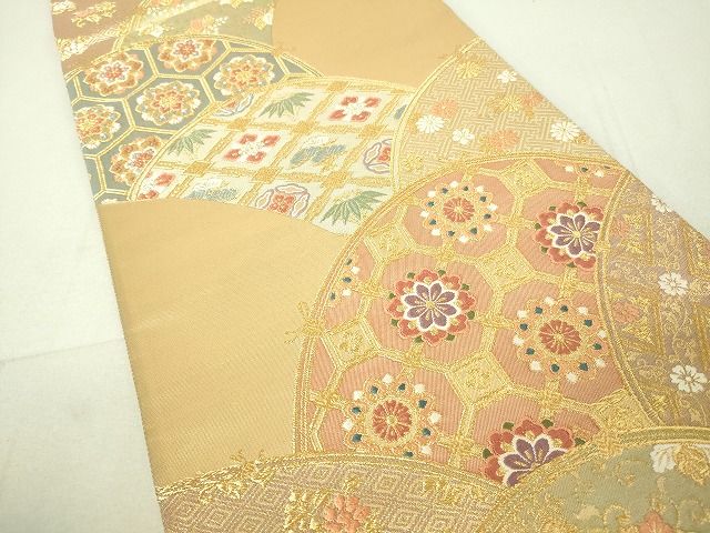 平和屋着物■六通柄袋帯 吉祥花文 金糸 逸品 DAAH6058sf