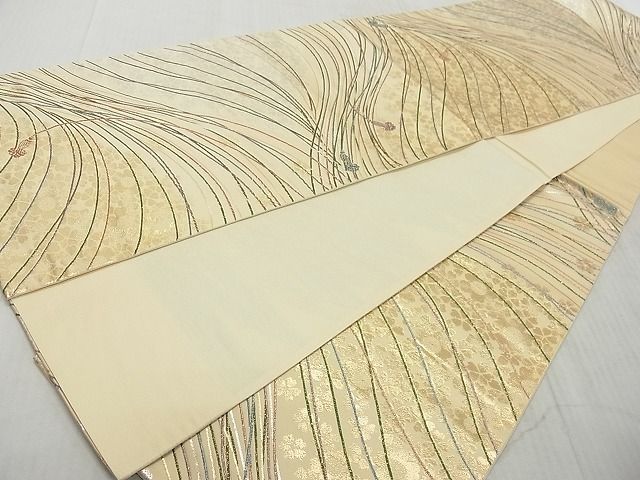 平和屋着物◎六通柄袋帯 舞桜紐文 金銀糸 逸品 DAAG7739rt