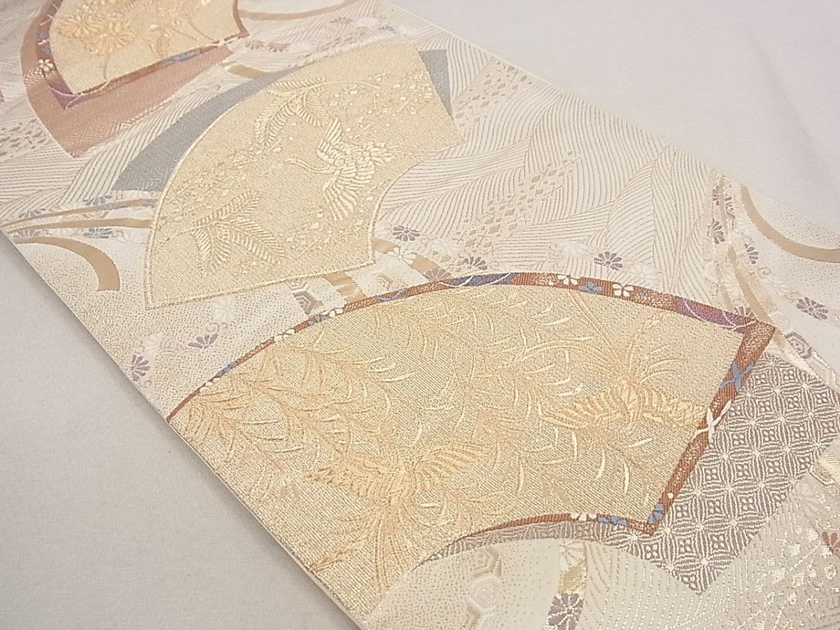 平和屋着物◎六通柄袋帯 蒔絵地紙重文 金糸 逸品 DAAH1634ox