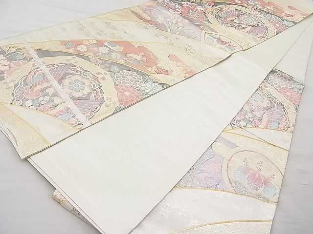 平和屋着物◎佐賀錦 六通柄袋帯 鳳凰正倉院花文 金銀糸 逸品 BAAI9356sa