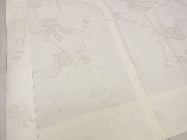 平和屋着物■上質な長襦袢 無双仕立て 御所車花地紋 逸品 DAAH4151cf