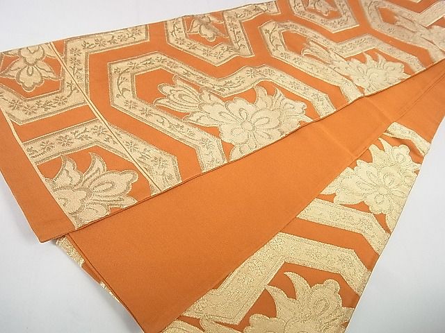 平和屋着物◎六通柄袋帯 毘沙門亀甲花文 金糸 逸品 DAAH4103cf