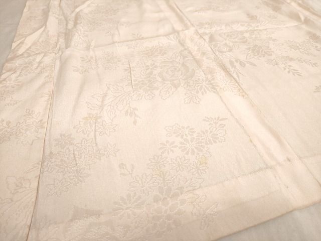 平和屋着物■長襦袢 無双仕立て 草花地紋 正絹 逸品 AAAJ8792Bnp