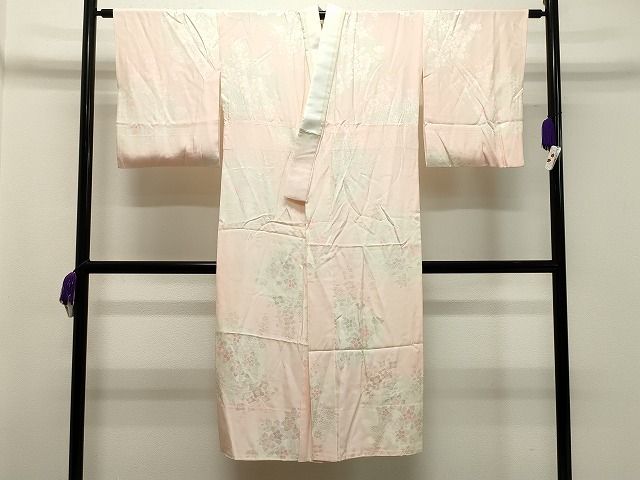 平和屋着物■上質な長襦袢 袷 風景草花地紋 暈し染め 逸品 CAAH0342vf