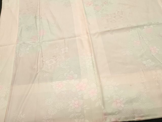 平和屋着物■上質な長襦袢 袷 風景草花地紋 暈し染め 逸品 CAAH0342vf