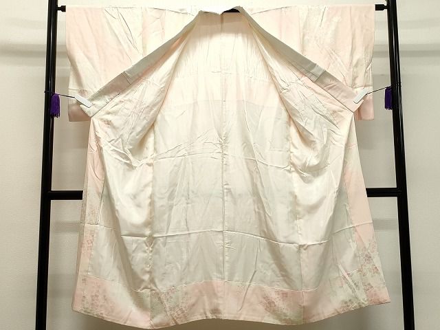 平和屋着物■上質な長襦袢 袷 風景草花地紋 暈し染め 逸品 CAAH0342vf