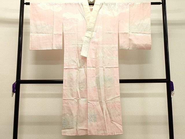 平和屋着物■長襦袢 無双仕立て 雲取り花唐草地紋 暈し染め 洗える着物 CAAH2180vf