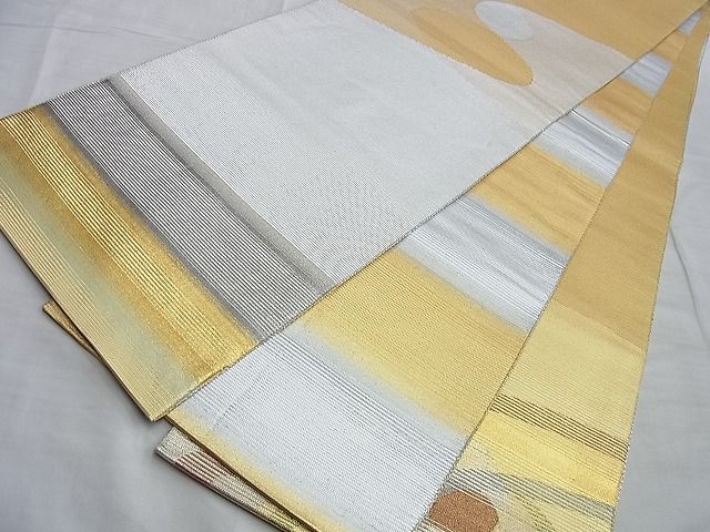 平和屋着物■佐賀錦 太鼓柄袋帯 流水文 金銀糸 逸品 BAAI9649du
