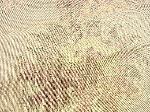 平和屋着物◎全通柄 本袋帯 花唐草文 金糸 逸品 BAAI5953jm