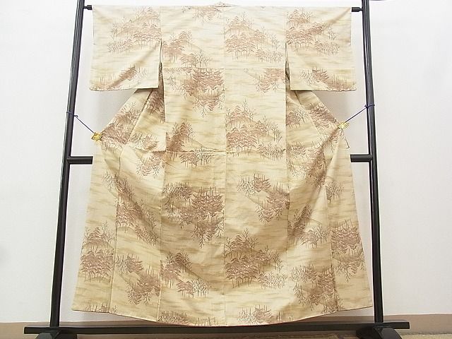 平和屋着物■上質な紬 風景文 逸品 BAAI8277my