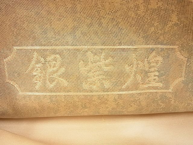 平和屋着物◎六通柄袋帯 唐織 銀紫煌 道長小紬華文 金糸 逸品 BAAI6854cm