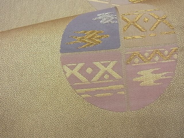 平和屋着物◎六通柄袋帯 優美 金銀糸 逸品 BAAI6893cm