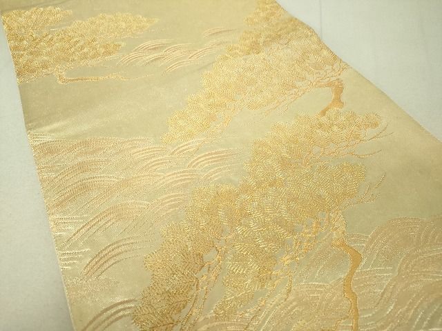 平和屋着物◎六通柄袋帯 花松文 金糸 逸品 DAAH9030mz