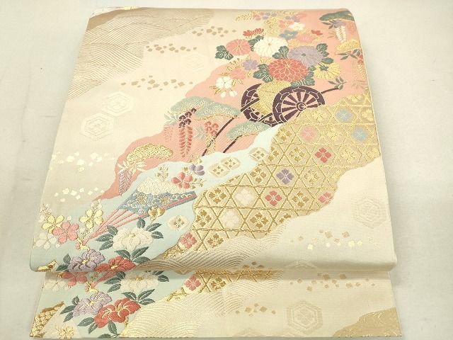 平和屋着物◎六通柄袋帯 唐織名錦遺芳 金糸 逸品 DAAG7812rt