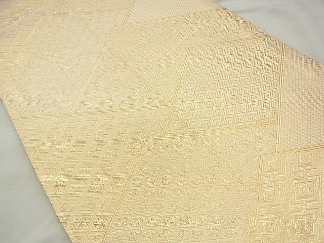 平和屋着物◎佐賀錦 全通柄袋帯 菱吉祥文 金糸 逸品 BAAI5643qt