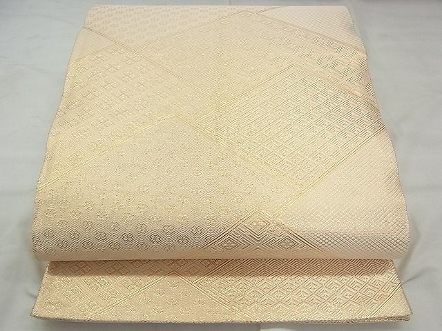 平和屋着物◎佐賀錦 全通柄袋帯 菱吉祥文 金糸 逸品 BAAI5643qt