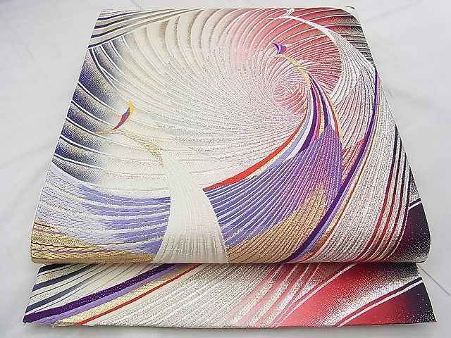 平和屋着物◎六通柄袋帯 唐織 孔雀 金銀糸 逸品 BAAI5728qt