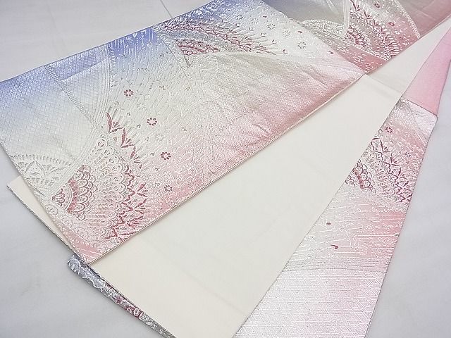 平和屋着物◎六通柄袋帯 飾花文様 金銀糸 逸品 BAAI5795qt