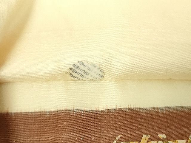 平和屋着物■西陣 全通柄袋帯 地紙花鳥文 金銀彩 逸品 DAAH6116sf