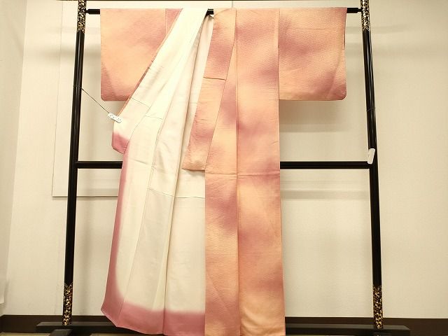 平和屋着物■付下げ 扇面尽くし地紋 暈し染め 逸品 CAAG8196ev