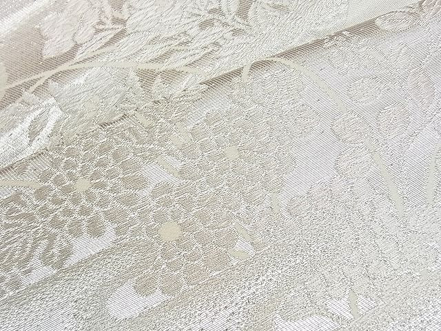平和屋着物◎六通柄袋帯 光悦錦 銀糸 逸品 BAAJ0429qt