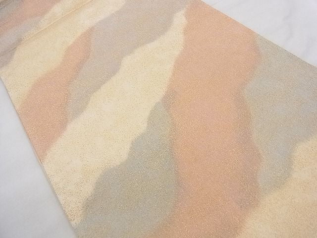 平和屋着物◎全通柄袋帯 砂子綴れ 道長文様 金糸 逸品 BAAJ0471qt