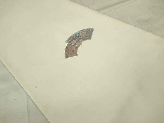 平和屋着物◎太鼓柄袋帯 総相良刺繍 地紙草花文 逸品 CAAE7409in