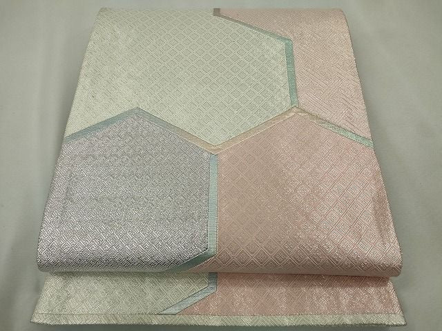 平和屋着物◎佐賀錦 六通柄袋帯 吉祥文 銀糸 逸品 CAAE7443in