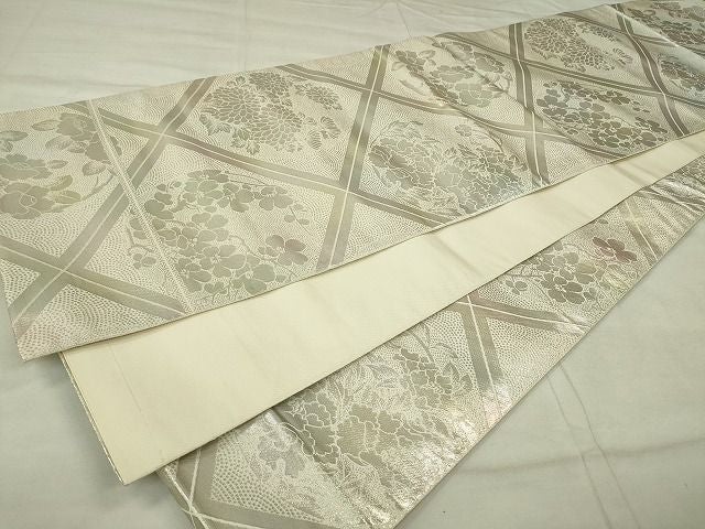 平和屋着物◎六通柄袋帯 格天井文様 金糸 やまと誂製 逸品 CAAE7416in