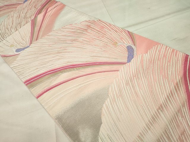 平和屋着物◎六通柄袋帯 孔雀文 金銀糸 逸品 CAAE7422in