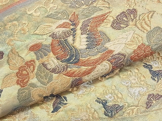 平和屋着物◎六通柄袋帯 唐織 鳳凰名物裂 金銀糸 逸品 BAAJ0447qt