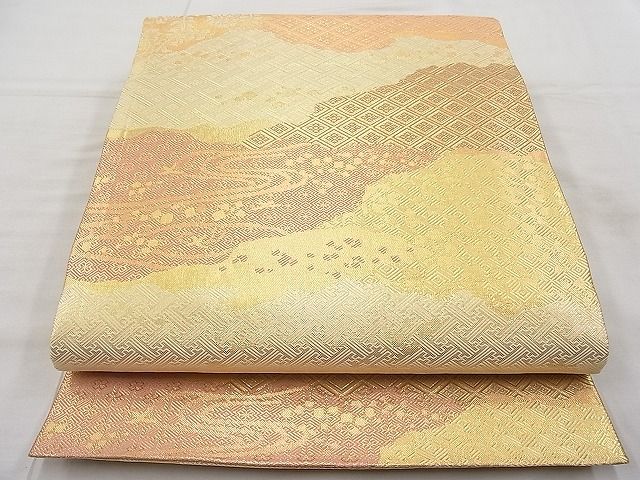 メーカー直売 - 人気ランキング 平和屋着物◎佐賀錦 全通柄袋帯 BAAI9390sa 逸品 金糸 道長名物裂 着物・浴衣